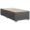 vidaXL Bed Frame without Mattress Dark Grey Single Fabric