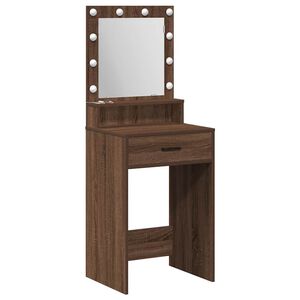 vidaXL Dressing Table Brown Oak 50 x 41 x 135 cm Engineered Wood