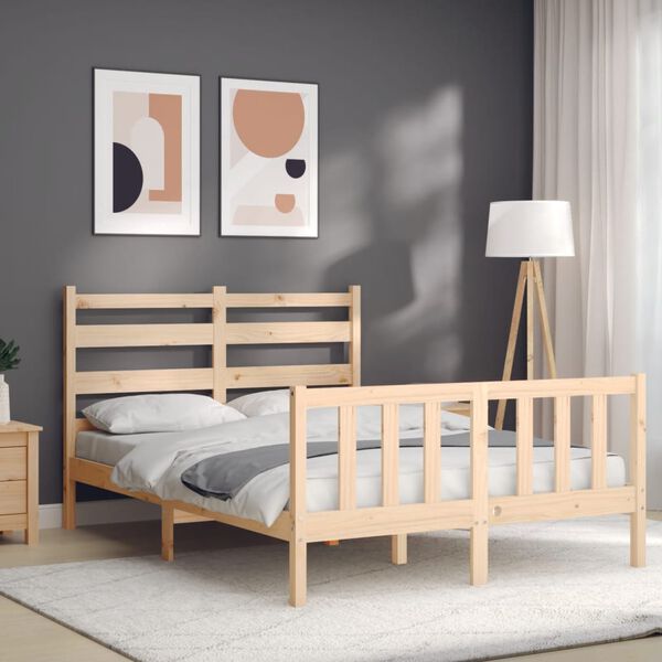 vidaXL Bed Frame without Mattress 120x200 cm Solid Wood Pine