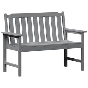 vidaXL Garden Bench with Cushion Light Grey 120 x 59 x 88cm HDPE