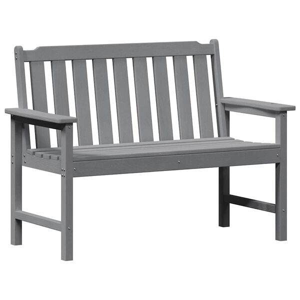 vidaXL Garden Bench with Cushion Light Grey 120 x 59 x 88cm HDPE