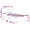 vidaXL Bed Frame without Mattress with LED Lights Grey Sonoma 90x190 cm Single