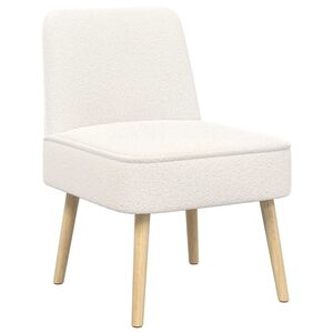 vidaXL Slipper Chair Cream Boucl&eacute;