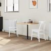 vidaXL Dining Chairs 2 pcs White 42 x 47.5 x 81 cm Solid Rubber Wood