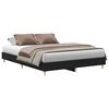 vidaXL Bed Frame Black Oak 203 x 143 x 25 cm Engineered Wood