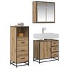 vidaXL Bathroom Furniture Set 3 pcs Artisan Oak Engineered Wood