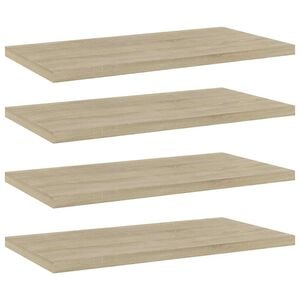 vidaXL Bookshelf Boards 4 pcs Sonoma Oak 40x20x1,5 cm Engineered Wood