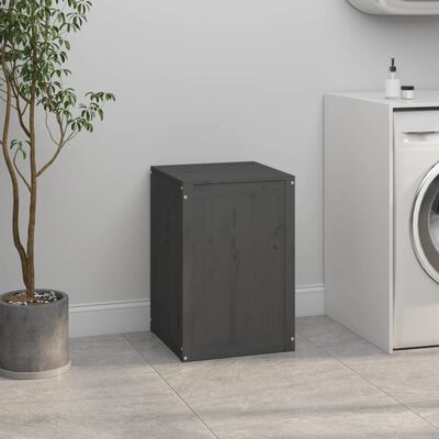 vidaXL Laundry Box Grey 44x44x66 cm Solid Wood Pine
