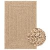 vidaXL Rug ZIZUR 200x290 cm Jute Look Indoor and Outdoor