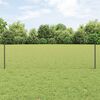 vidaXL Fence with Post Grey 0.5 x 10 m Steel and PVC