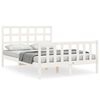 vidaXL Bed Frame without Mattress White Small Double Solid Wood Pine