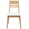 vidaXL Dining Chairs 2 pcs Natural 43 x 54 x 89 cm Solid Rubber Wood