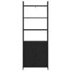 vidaXL Book Cabinet Black Oak 60 x 24 x 161 cm Engineered Wood