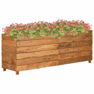 vidaXL Raised Bed 150x40x55 cm Recycled Teak Wood and Steel