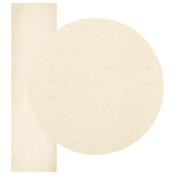 vidaXL Area Rugs Rectangular HUARTE Cream 300 x 80 cm Polyester