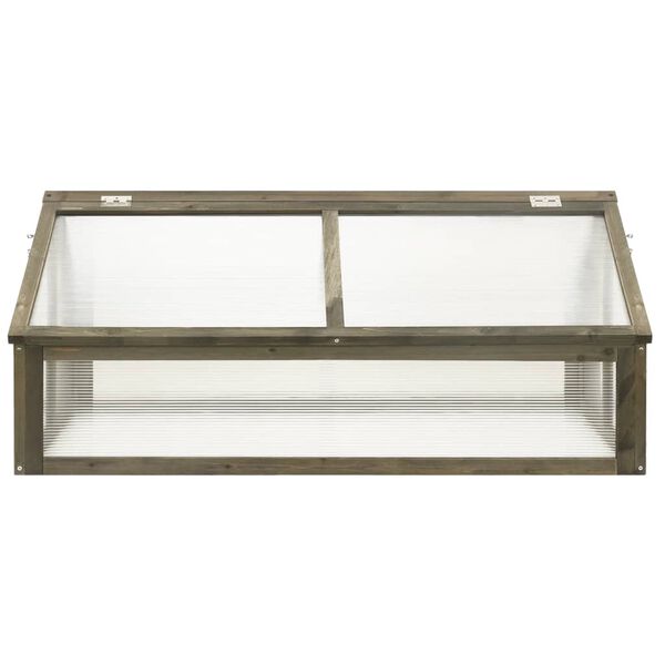 vidaXL Greenhouse Grey 114x80x50 cm Firwood