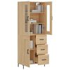 vidaXL Highboard Sonoma Oak 69.5x34x180 cm Engineered Wood