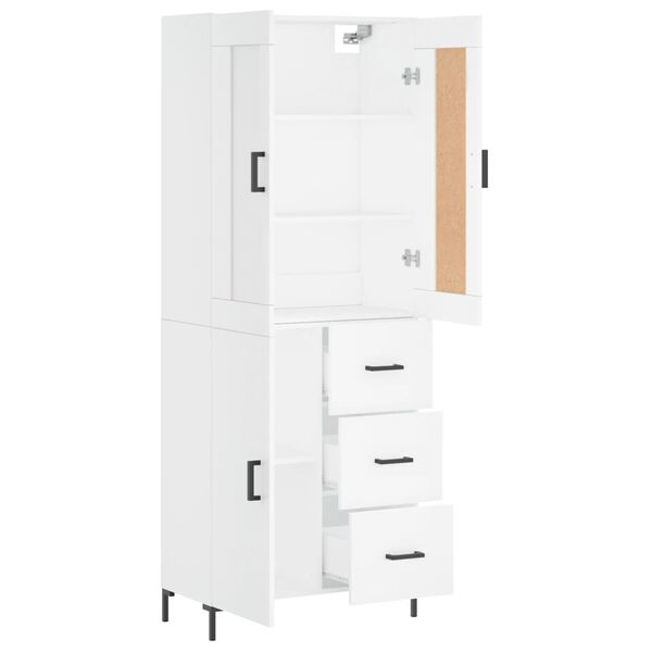 vidaXL Highboard White 69.5x34x180 cm Engineered Wood