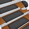 vidaXL Stair Mats 30 pcs 65x21x4 cm Anthracite Rectangular Edge