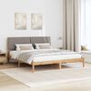 vidaXL Bed Frame with Headboard Brown 180 x 200 cm Solid Pine Wood