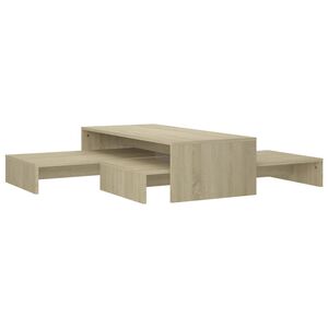 vidaXL Nesting Coffee Table Set Sonoma Oak 100x100x26,5 cm Engineered Wood
