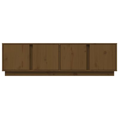 vidaXL TV Cabinet Honey Brown 140x40x40 cm Solid Wood Pine