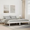 vidaXL Extra Long Bed Frame without Mattress White 200x210 cm Solid Wood