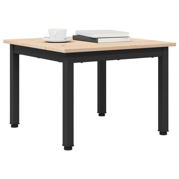 vidaXL Coffee Table Natural 50 x 50 x 36 cm Solid Pine Wood