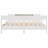vidaXL Bookcase Bed without Mattress White 180x200 cm Super King Solid Wood Pine