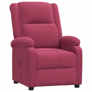 vidaXL Recliner Chair Wine Red Velvet