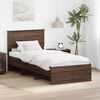 vidaXL Bed Frame with Headboard Brown Oak 80 x 200 cm Engineered Wood