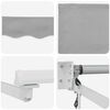 vidaXL Retractable Awning Manual Light Grey 400 x 300 cm Fabric