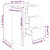 vidaXL Sideboards 2 pcs Concrete Grey 60x30x70 cm Engineered Wood