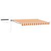 vidaXL Electric Retractable Awning Yellow, Orange and White 2.5 x 2 m
