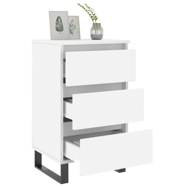 vidaXL Bedside Cabinets 2 pcs White 40x35x69 cm Engineered Wood