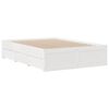 vidaXL Bed Frame without Mattress with Drawers White 140x190 cm Solid Wood Pine