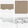 vidaXL Retractable Awning Beige 400 x 300 cm Polyester
