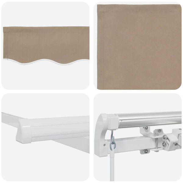 vidaXL Retractable Awning Beige 400 x 300 cm Polyester