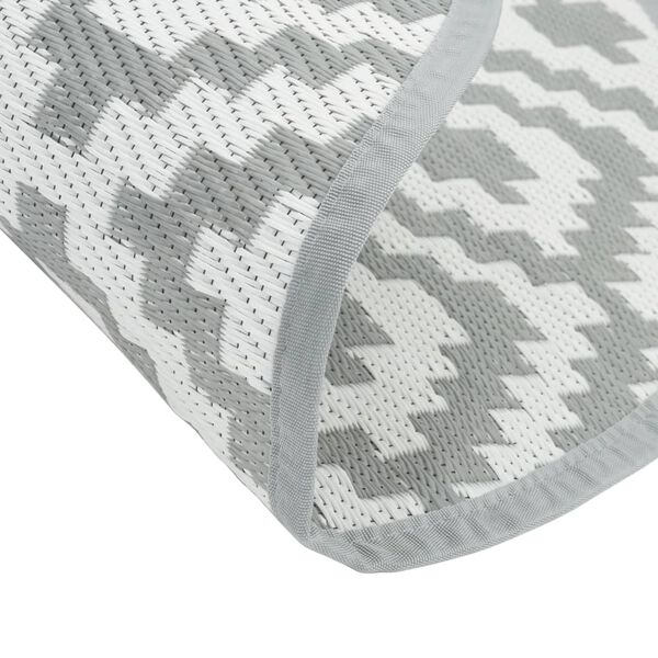 vidaXL Outdoor Carpet ARAKIL Grey &Oslash;120 cm PP