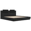 vidaXL Bed Frame with Headboard Black Oak 200 x 200 cm Engineered Wood