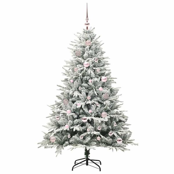 vidaXL Artificial Pre-lit Christmas Tree with Ball Set Green 150 cm