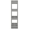 vidaXL Book Cabinet/Room Divider Grey Sonoma 80x30x123.5 cm