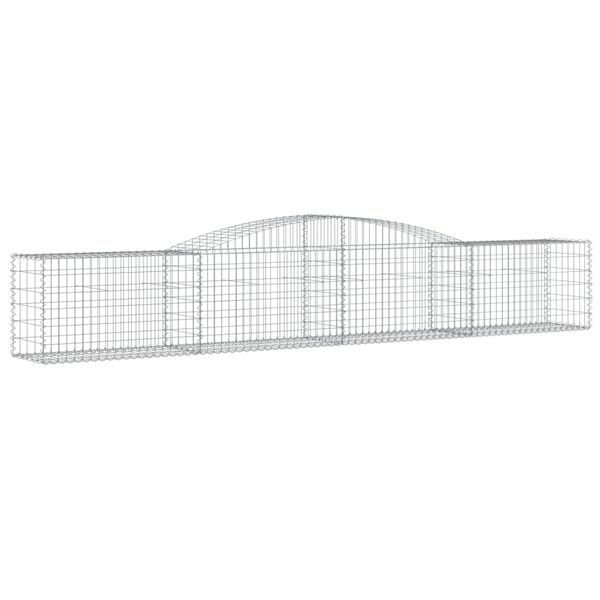 vidaXL Arched Gabion Baskets 15 pcs 400x50x60/80 cm Galvanised Iron