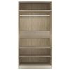 vidaXL Wardrobe Sonoma Oak 100x50x200 cm Engineered Wood