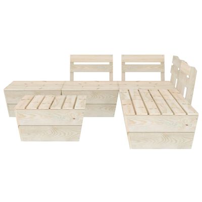 vidaXL 6 Piece Garden Pallet Lounge Set Impregnated Spruce Wood