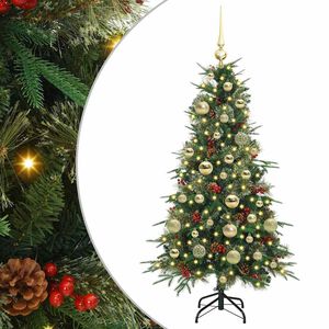 vidaXL Artificial Hinged Christmas Tree Green 120 cm PE and PVC