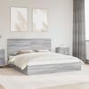 vidaXL Storage Bed Grey Sonoma 180 x 200 cm Engineered Wood