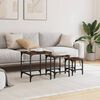 vidaXL Nesting Coffee Tables 3 pcs Smoked Oak Engineered Wood