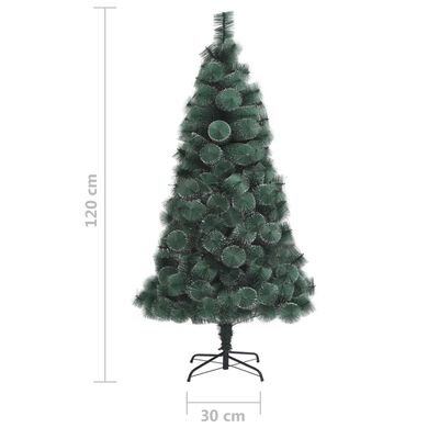 vidaXL Artificial Christmas Tree LEDs&Ball Set Green 120 cm PVC&PE