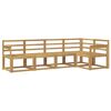 vidaXL Outdoor Sofa Set 5 pcs 5-Seaters White Solid Acacia Wood